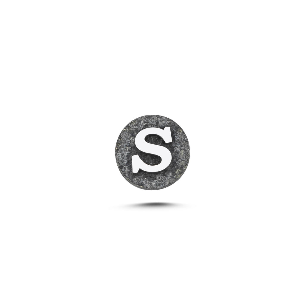S Harfi Manyetik Charm - Dark Silver