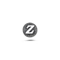 Z Harfi Manyetik Charm - Dark Silver