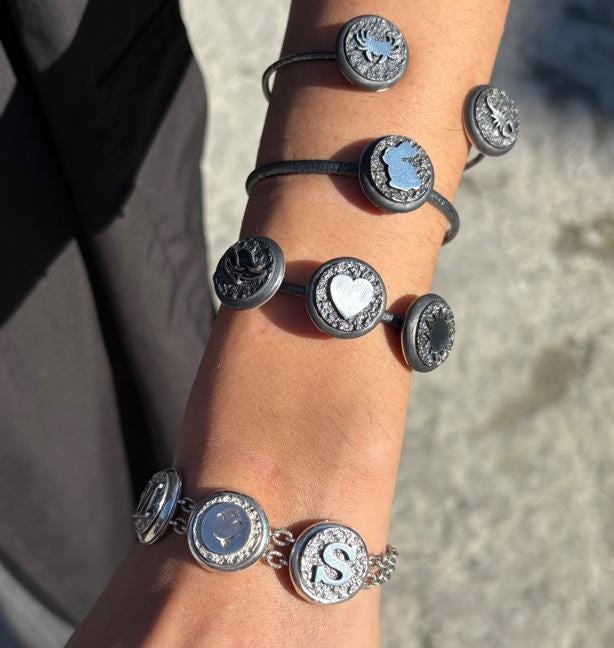 4 Modüler Harf Bilezik Seti - Deliadore Modüler Takı