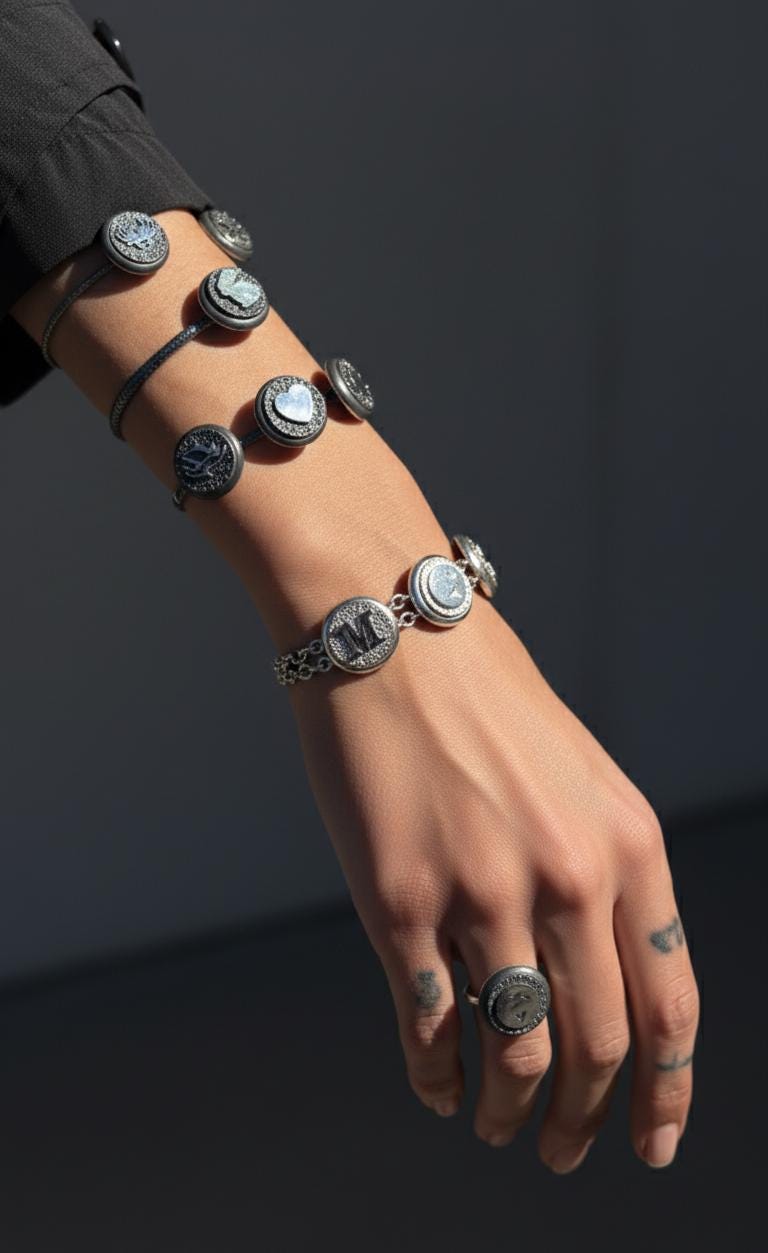 4 Modüler Harf Bilezik Seti - Deliadore Modüler Takı