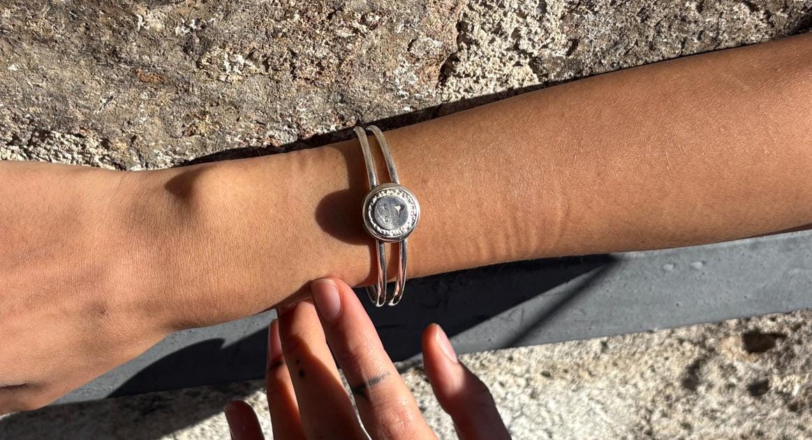 DualLine Gümüş Bilezik - Deliadore Modüler Takı