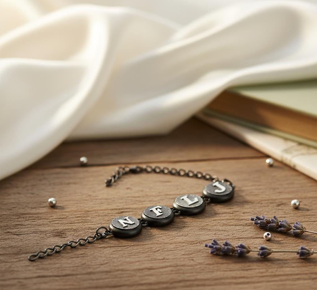 4 Modüler Harf Bilezik Seti - Deliadore Modüler Takı