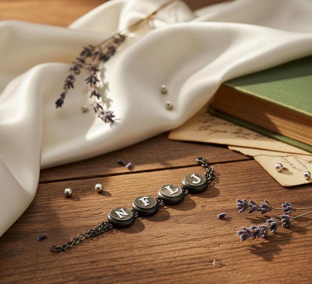 4 Modüler Harf Bilezik Seti - Deliadore Modüler Takı