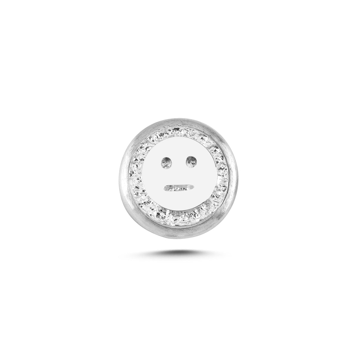 Sessizlik Sembolü Manyetik Charm - Light Silver