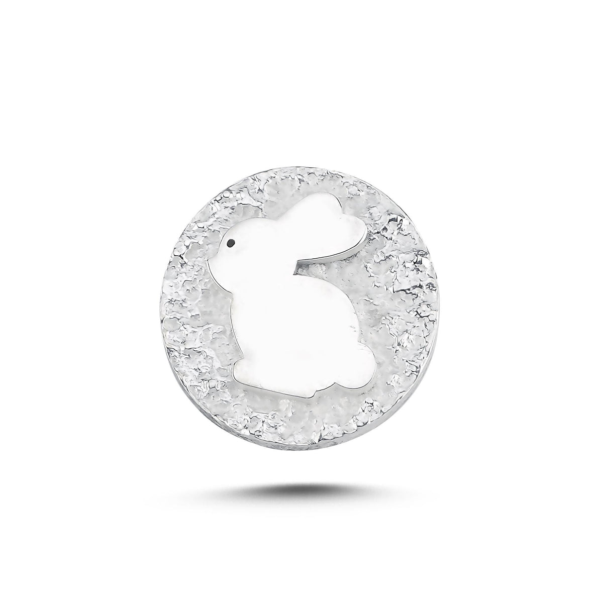 Tavşan Sembolü Manyetik Charm - Light Silver