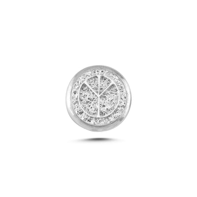 Barış Sembolü Manyetik Charm - Light Silver