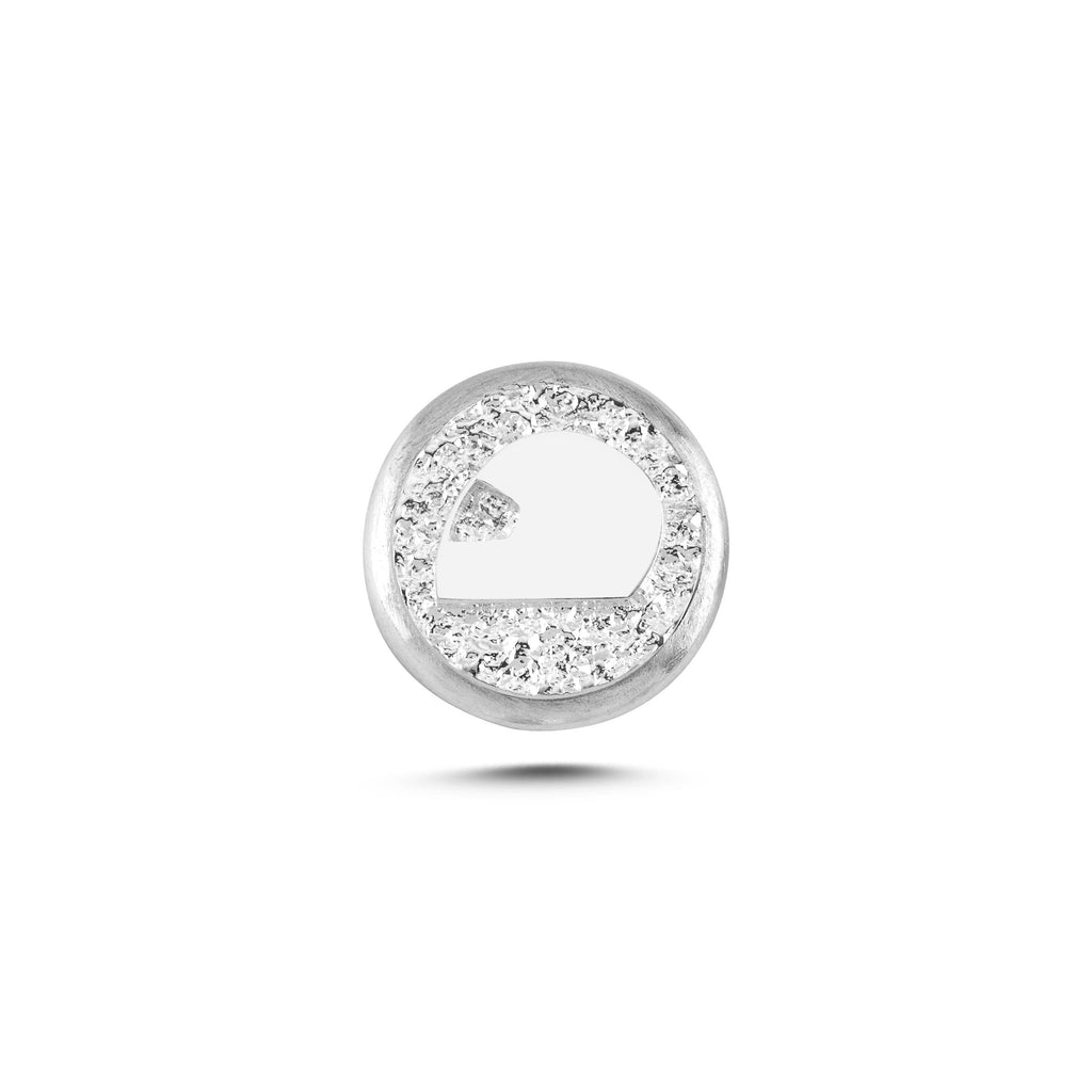 Motosiklet Kaskı Sembolü Manyetik Charm - Light Silver