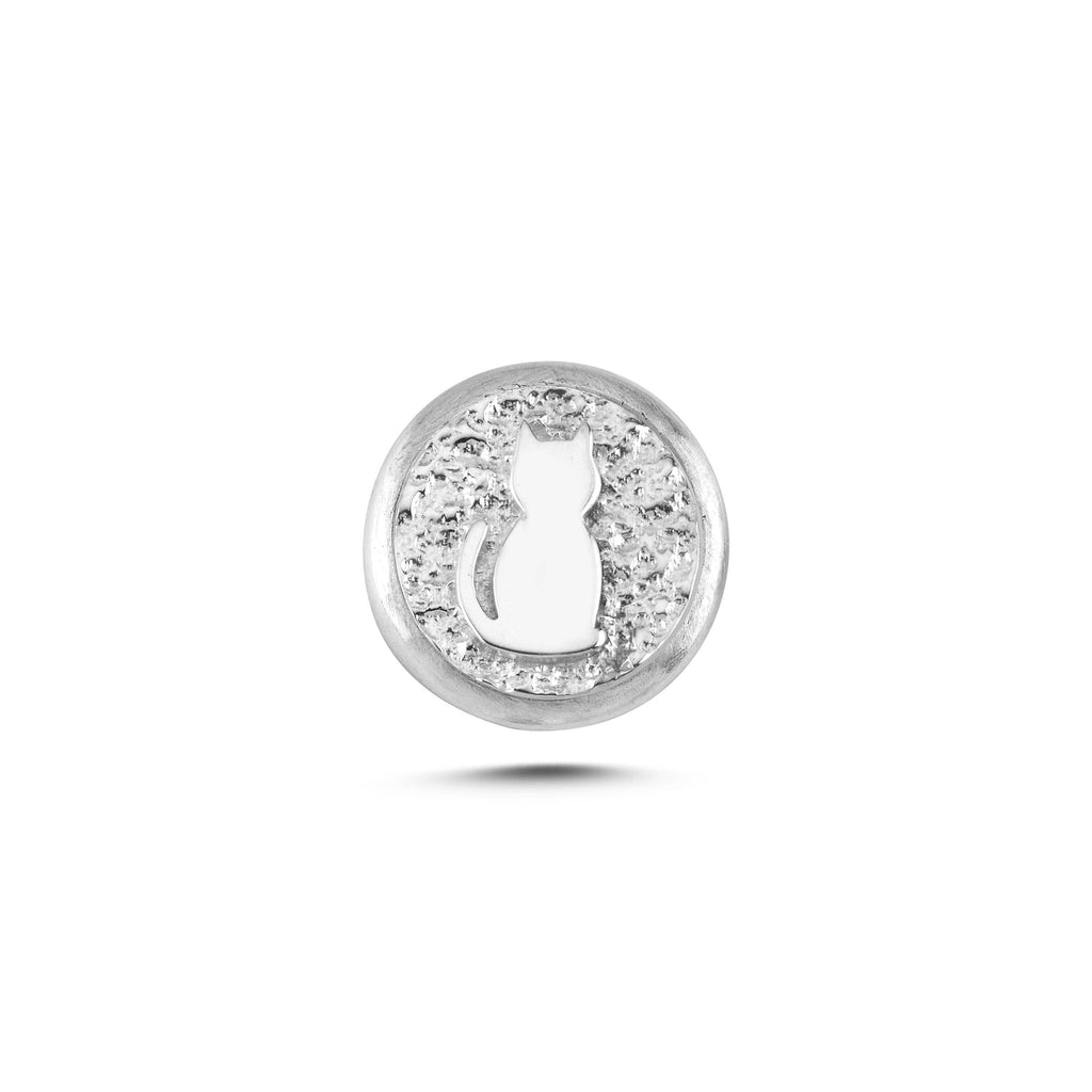 Kedi Sembolü 6 Manyetik Charm - Light Silver