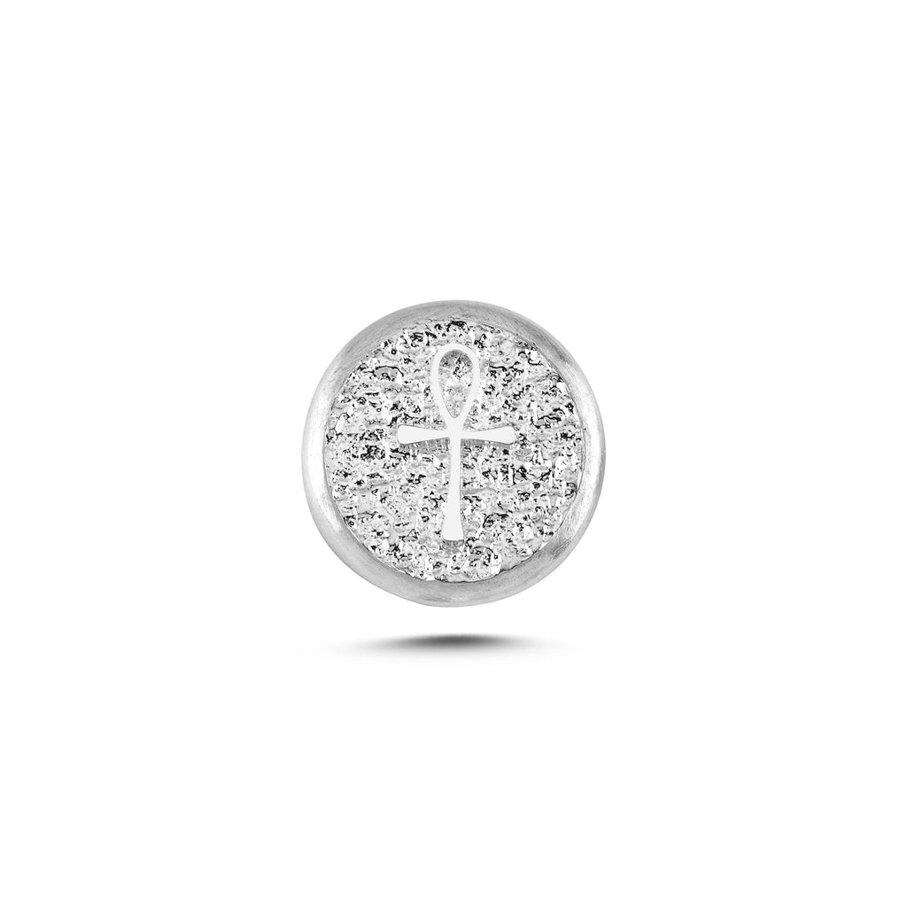 Ankh Sembolü Manyetik Charm - Light Silver