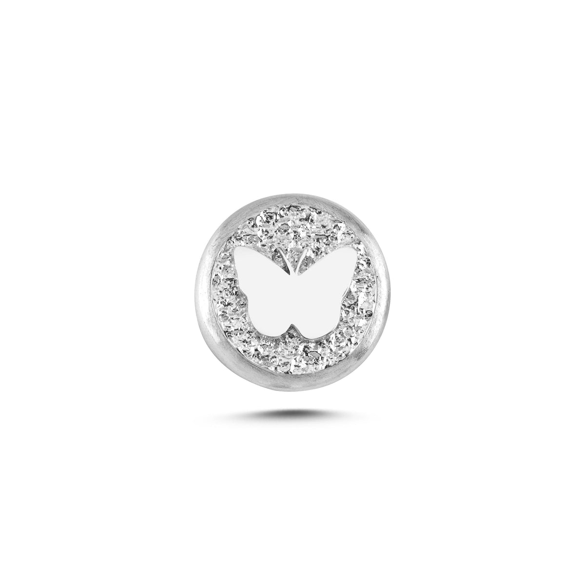 Kelebek Sembolü 2 Manyetik Charm - Light Silver