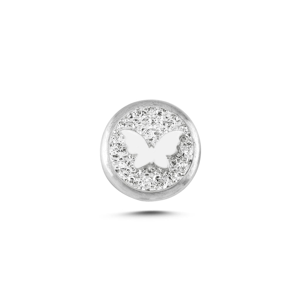 Kelebek Sembolü 1 Manyetik Charm - Light Silver