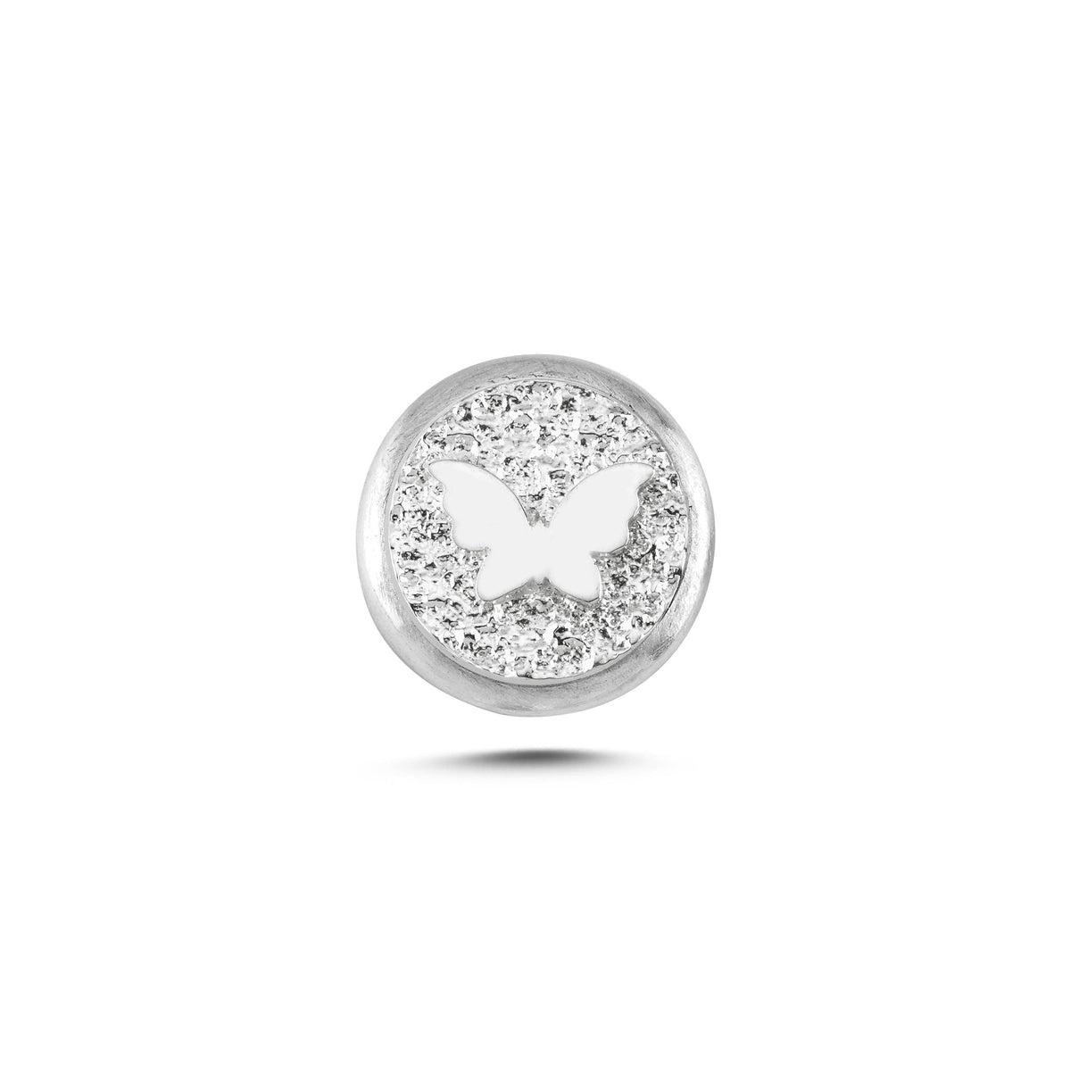 Kelebek Sembolü 1 Manyetik Charm - Light Silver