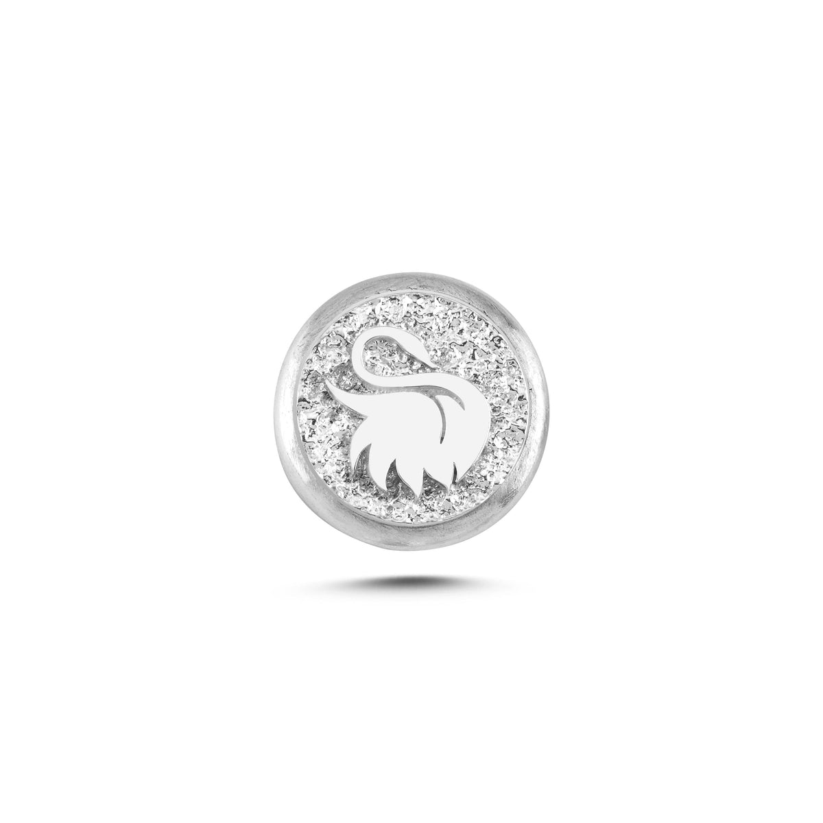 Kuğu Sembolü Manyetik Charm - Light Silver