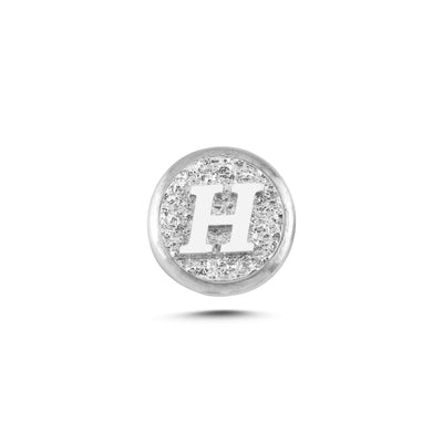H Letter Magnetic Charm - Light Silver