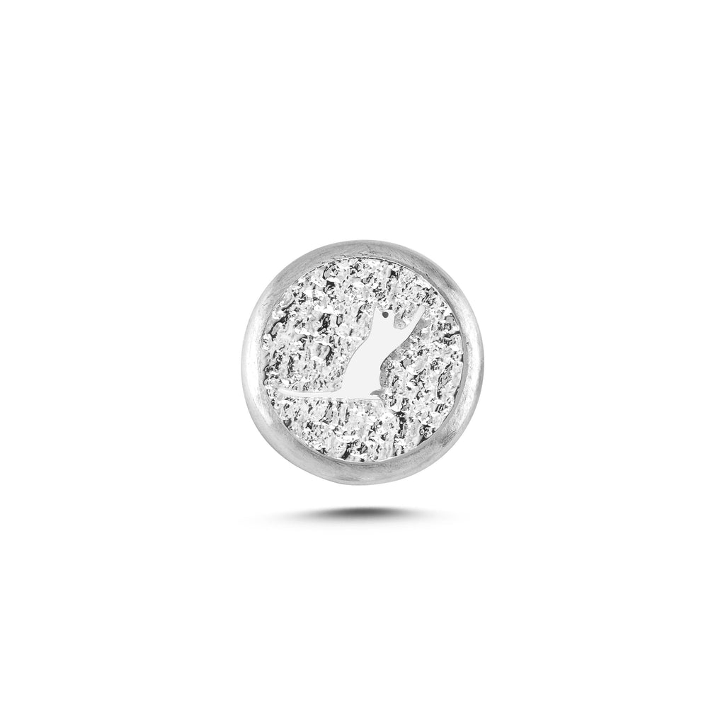 Kedi Sembolü 2 Manyetik Charm - Light Silver
