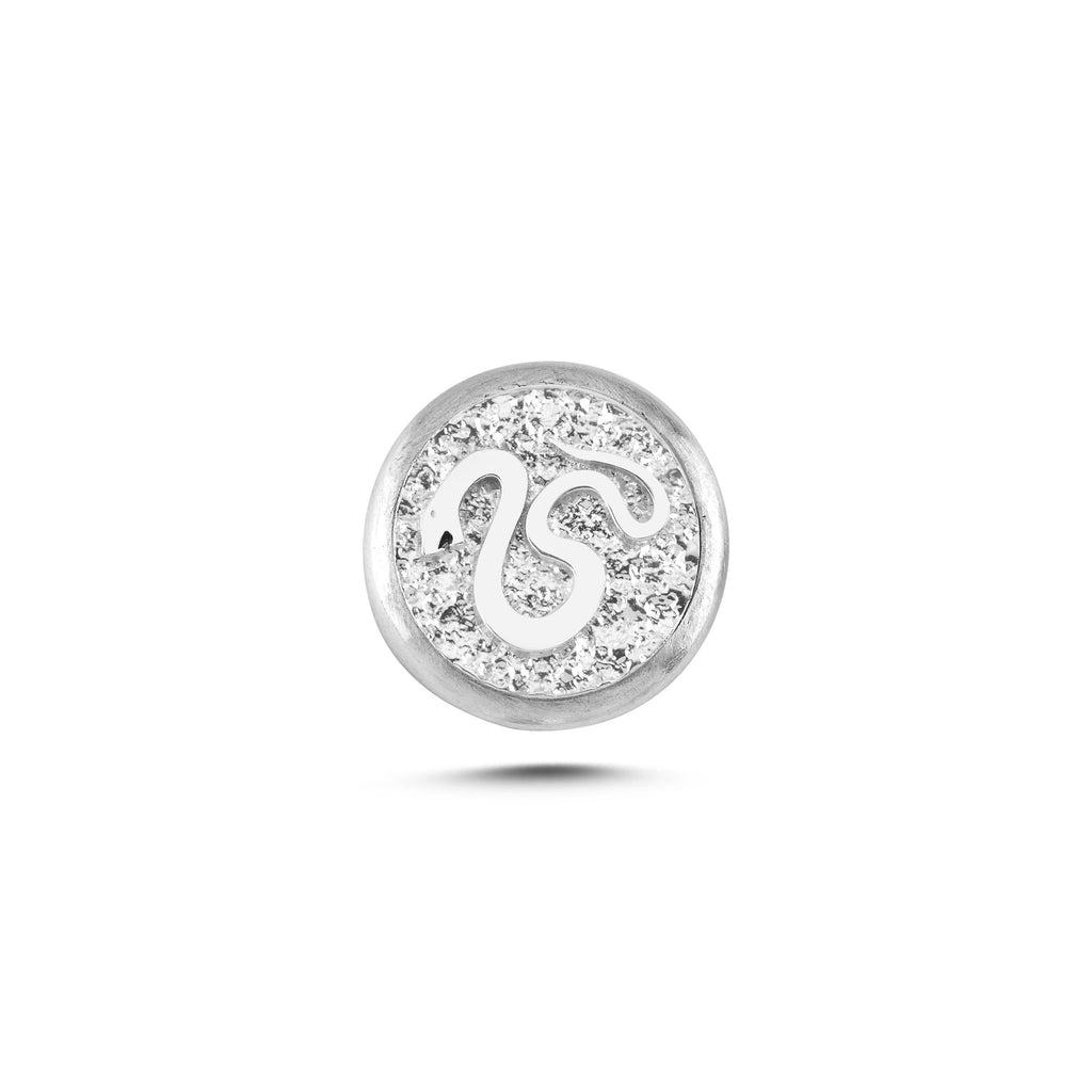 Yılan Sembolü Manyetik Charm - Light Silver