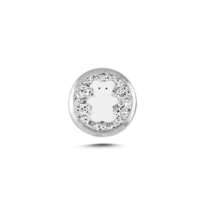 Ayı Sembolü Manyetik Charm - Light Silver