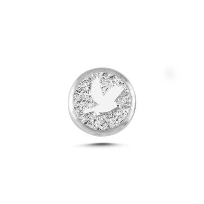 Güvercin Sembolü 1 Manyetik Charm - Light Silver