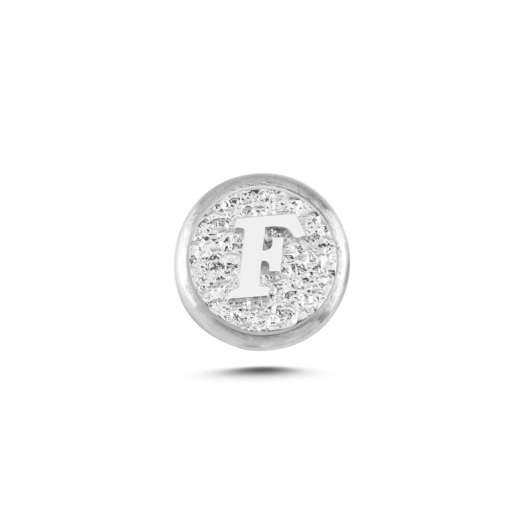 F Harfi Manyetik Charm - Light Silver