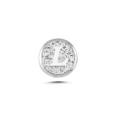 L Letter Magnetic Charm - Light Silver