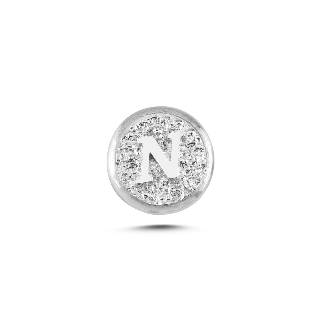 N Harfi Manyetik Charm - Light Silver