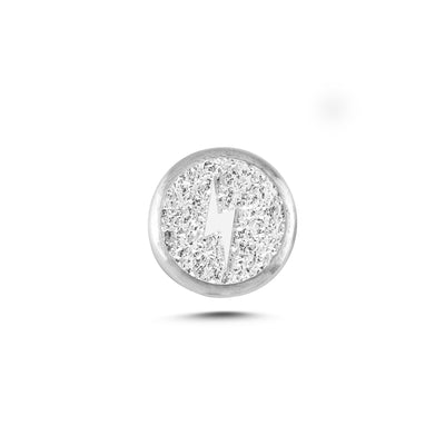 Yıldırım Sembolü Manyetik Charm - Light Silver