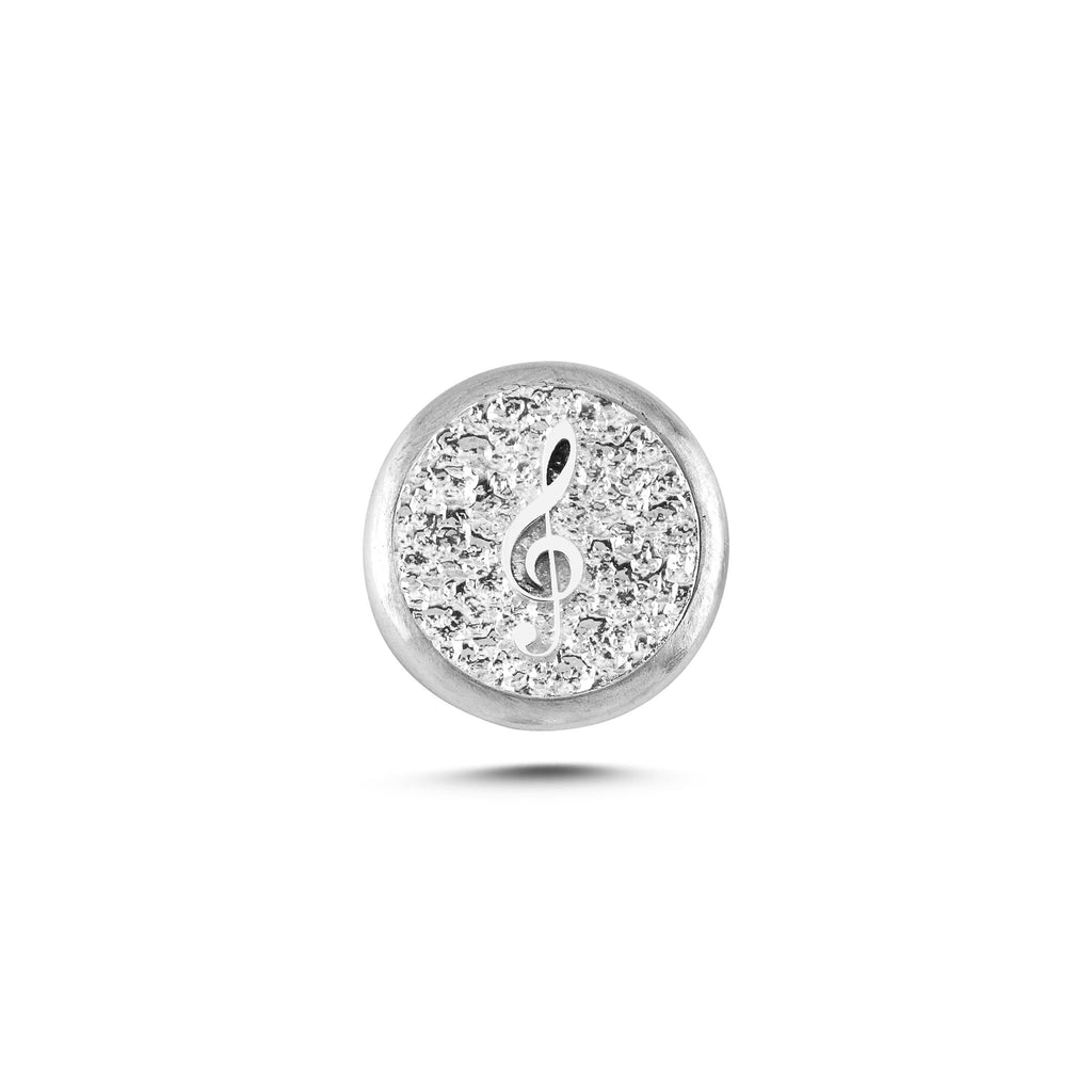 Sol Anahtarı Sembolü Manyetik Charm - Light Silver