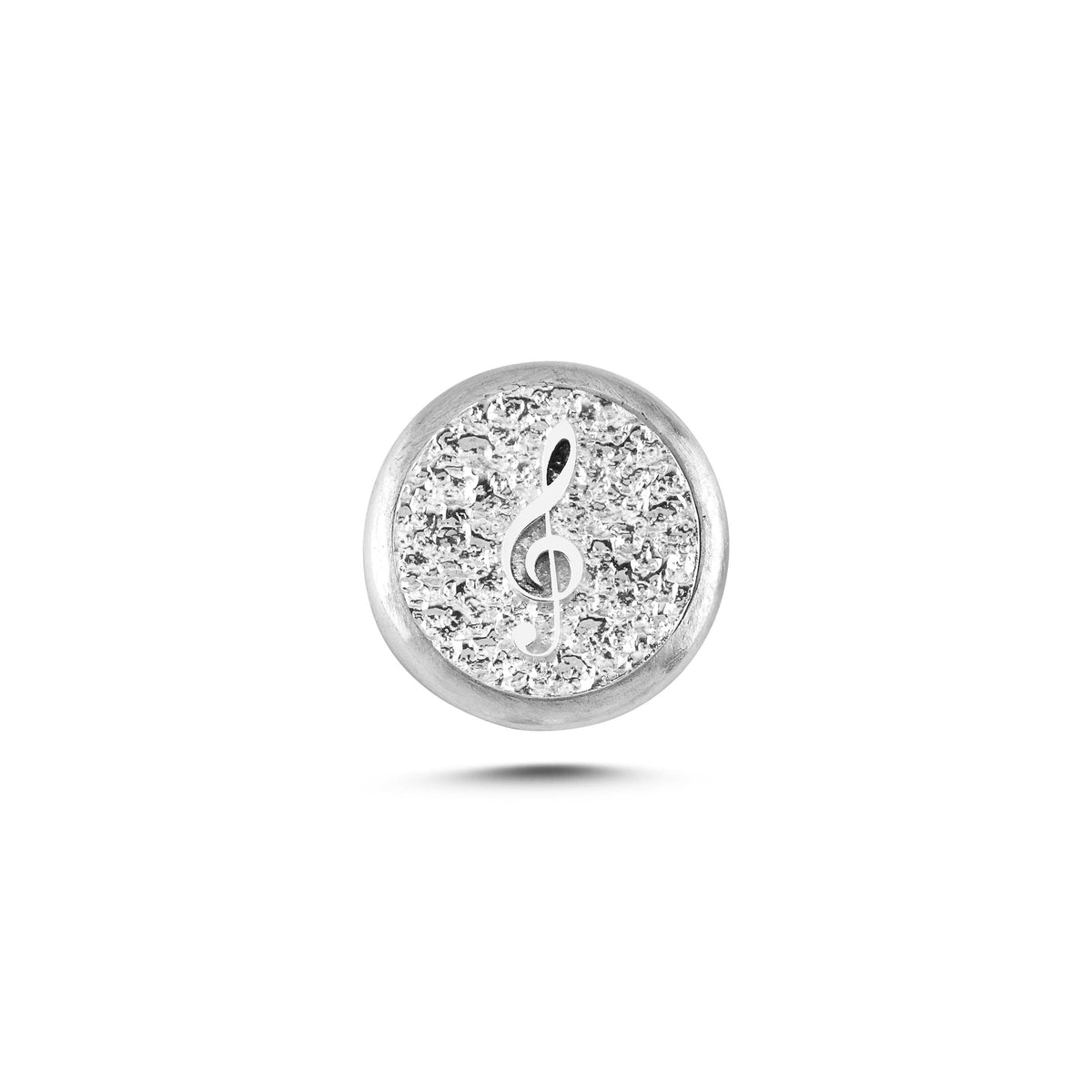 Sol Anahtarı Sembolü Manyetik Charm - Light Silver