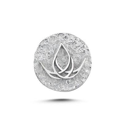 Lotus Sembolü Aura Manyetik Charm - Light Silver