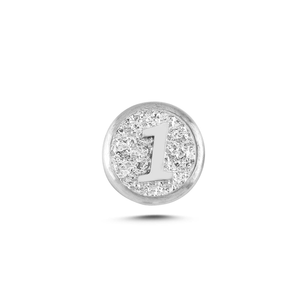1 Rakamı Manyetik Charm - Light Silver