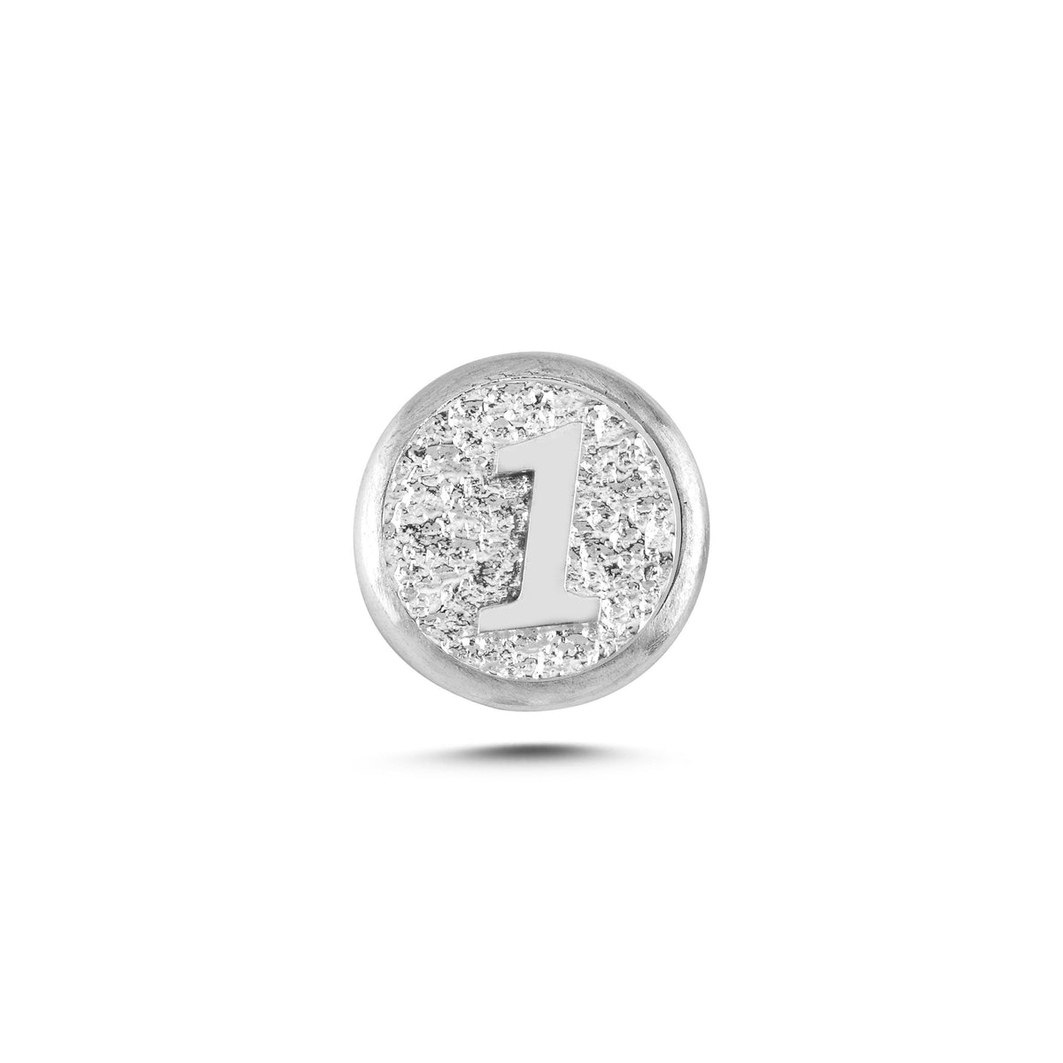 1 Rakamı Manyetik Charm - Light Silver