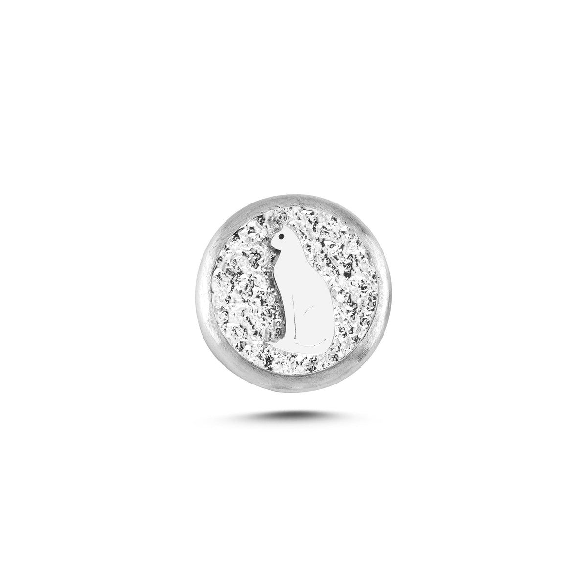Kedi Sembolü 4 Manyetik Charm - Light Silver