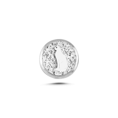 Kedi Sembolü 4 Manyetik Charm - Light Silver