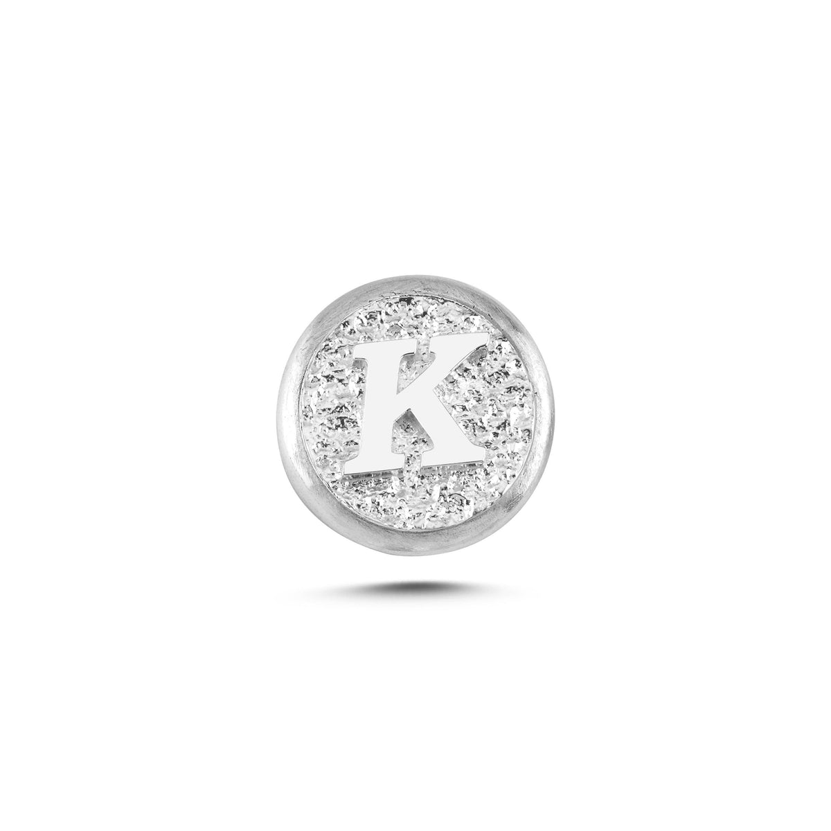 K Harfi Manyetik Charm - Light Silver