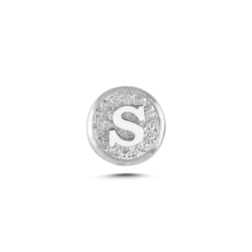 S Harfi Manyetik Charm - Light Silver
