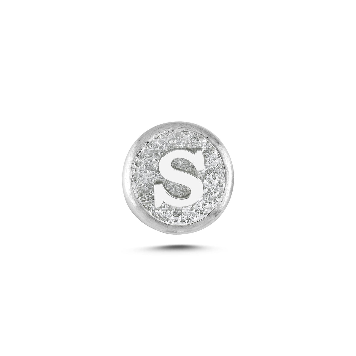 S Harfi Manyetik Charm - Light Silver
