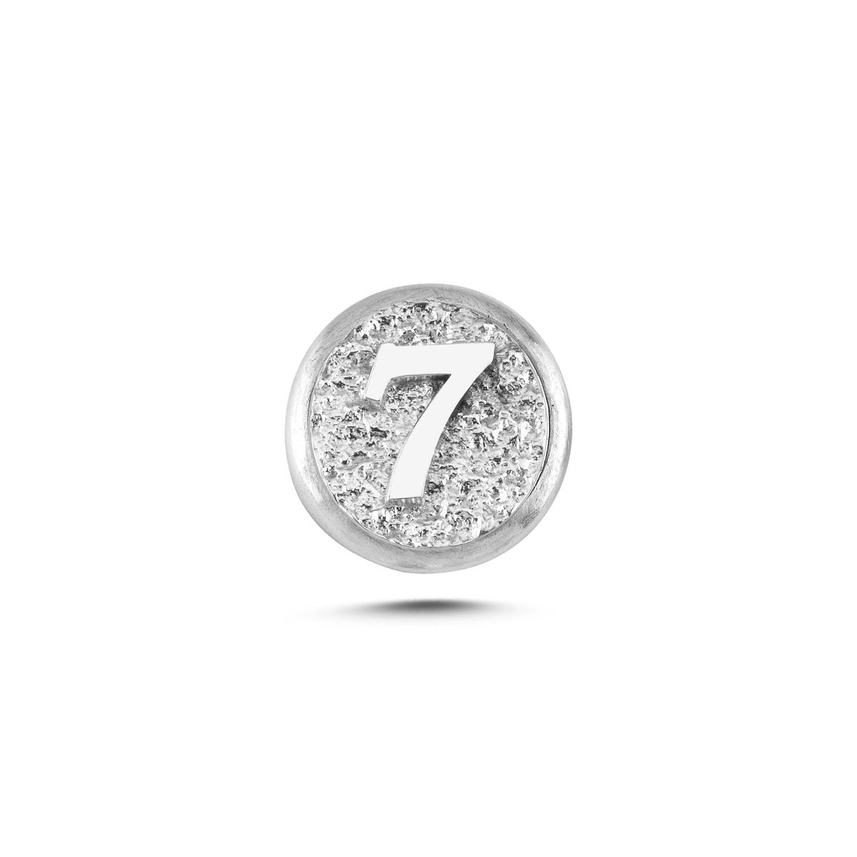 7 Rakamı Manyetik Charm - Light Silver