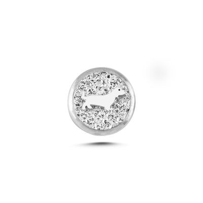 Köpek Sembolü 3 Manyetik Charm - Light Silver