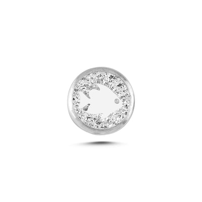 Balık Sembolü Manyetik Charm - Light Silver